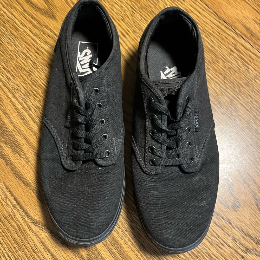 Vans Black Canvas Size 8 Sneakers - Picture 2 of 7